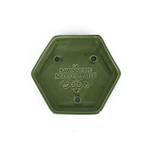 Discover our earthenware Marseille soap dishes, handmade by a Provencal craftsman. With their unique hexagonal shape and meticulous finish, these soap dishes combine elegance and practicality. Ideal for showcasing your Marseille soaps, they add a hand-crafted, decorative touch to your bathroom while offering excellent stability.